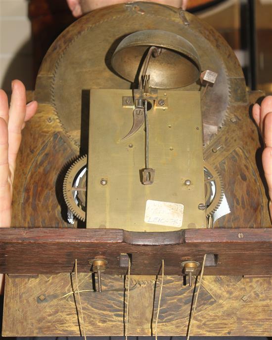 William Greaves, Leicester. A mid 18th century walnut eight day longcase clock, 7ft 3in.